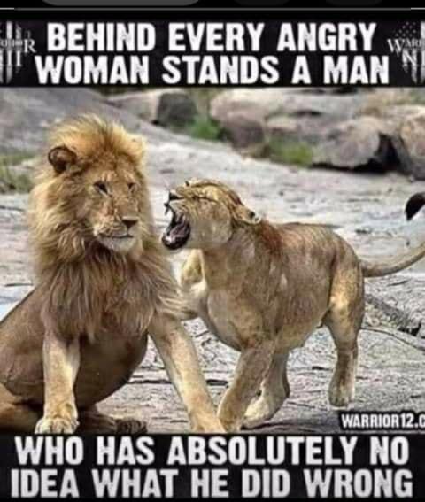 1 BEHIND EVERY ANGRY WOMAN STANDS A MAH 1 WHO HAS ABSOLUTELY NO R RS
