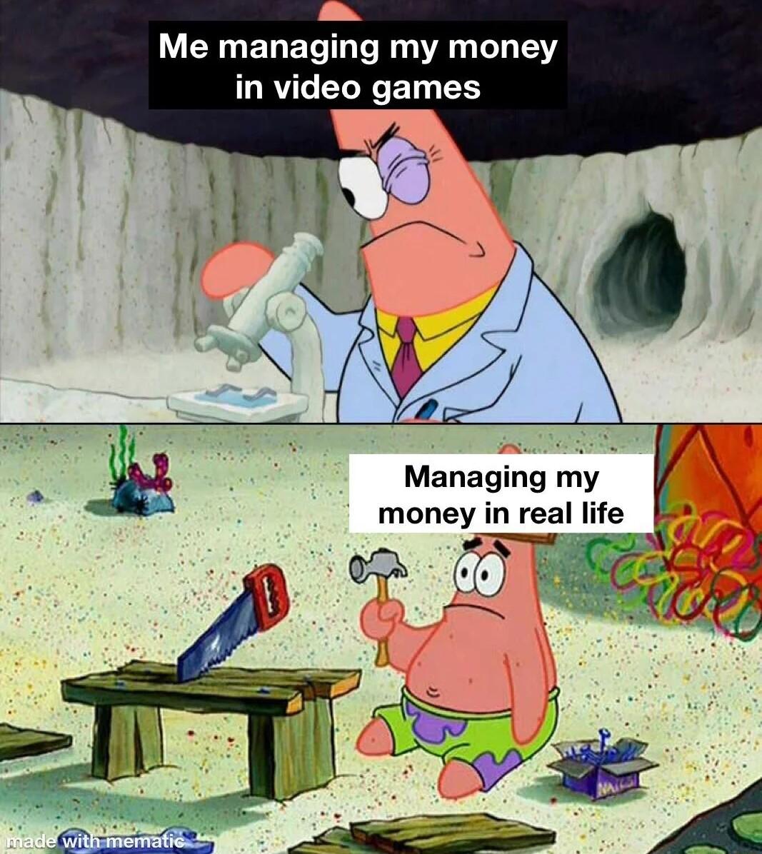 Me managing my money LRVGETRCET N