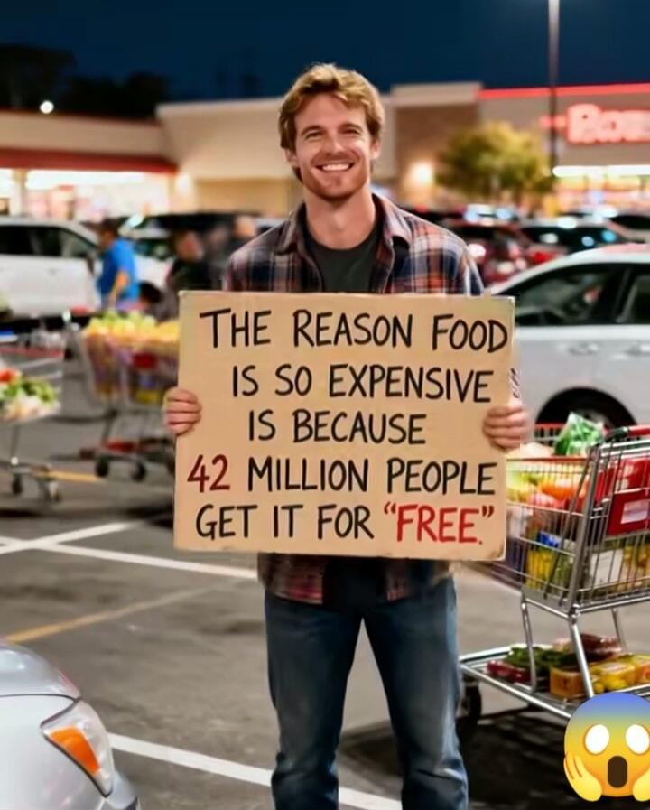 THE REASON FOOD IS SO EXPENSIVE IS BECAUSE 42 MILLION PEOPLE GET IT FOR 