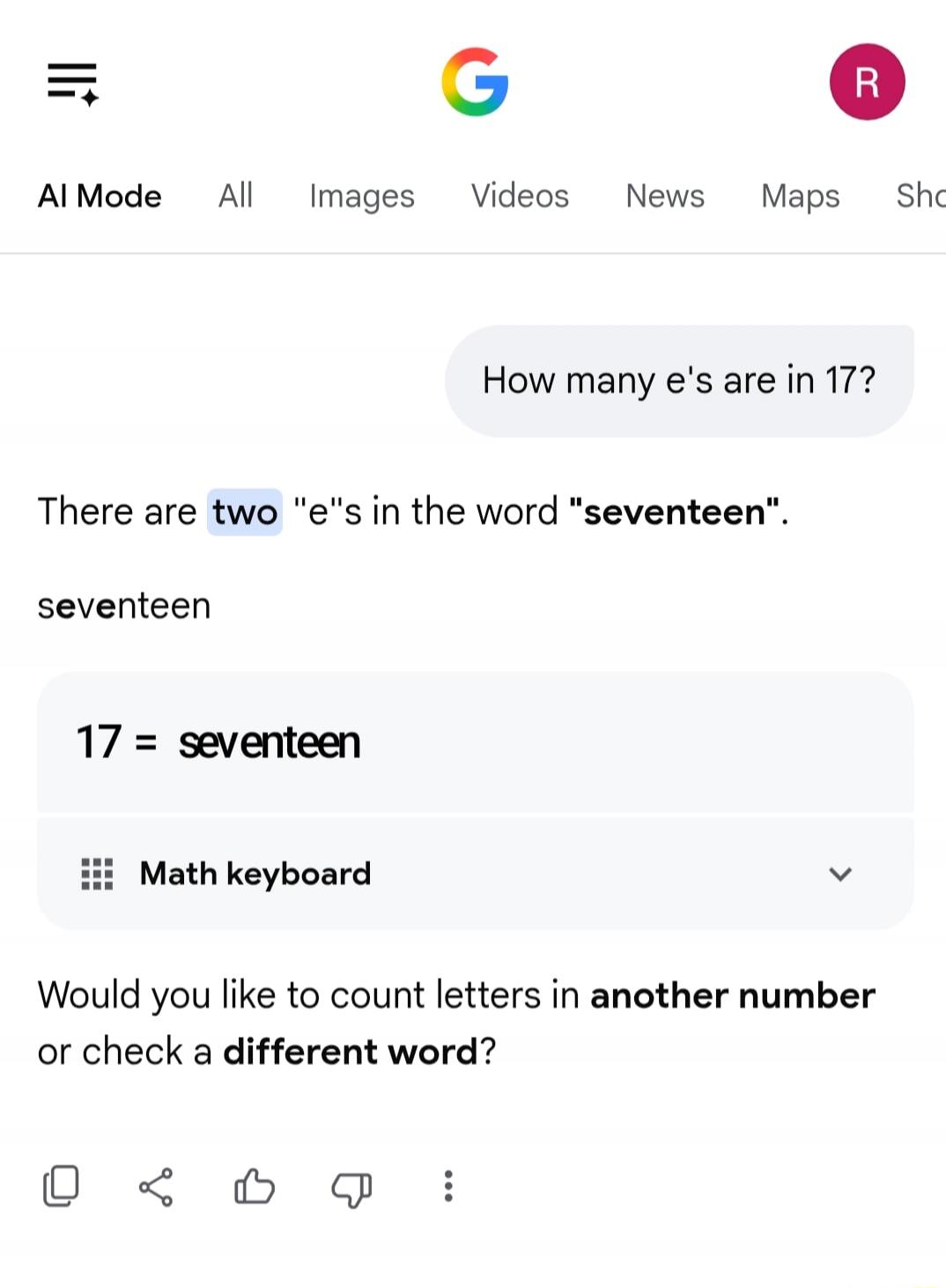 A user asks Google: 