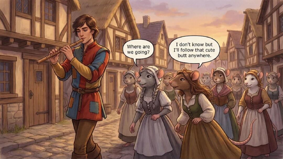 Where are we going?
I don't know but I'll follow that cute butt anyway.