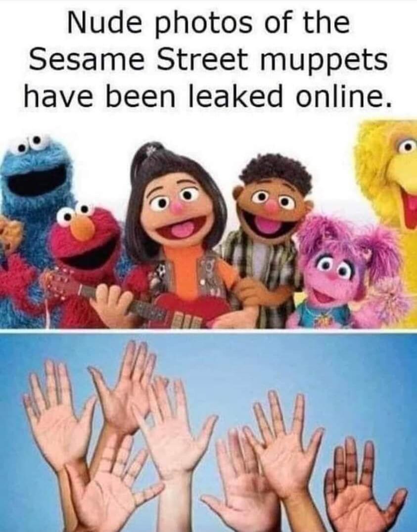 Nude photos of the Sesame Street muppets have been leaked online.