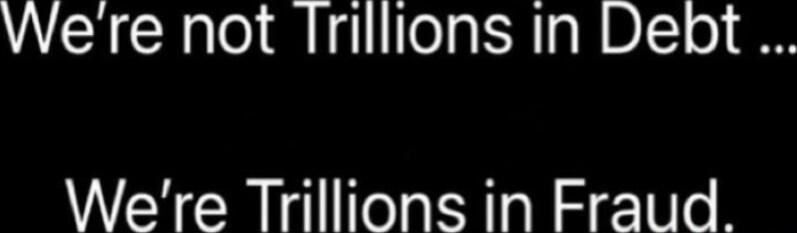 We're not Trillions in Debt ... We're Trillions in Fraud. Session ID: 1049617.
