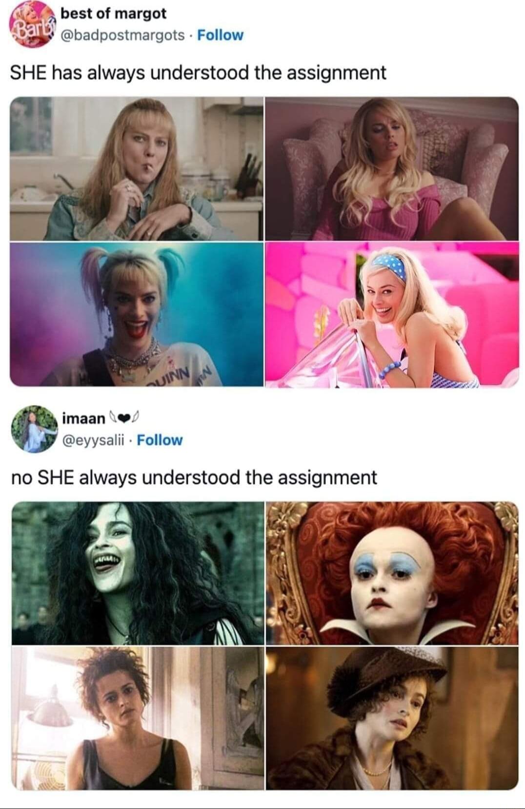 best of margot badpostmargots Follow SHE has always understood the assignment k no SHE always understood the assignment