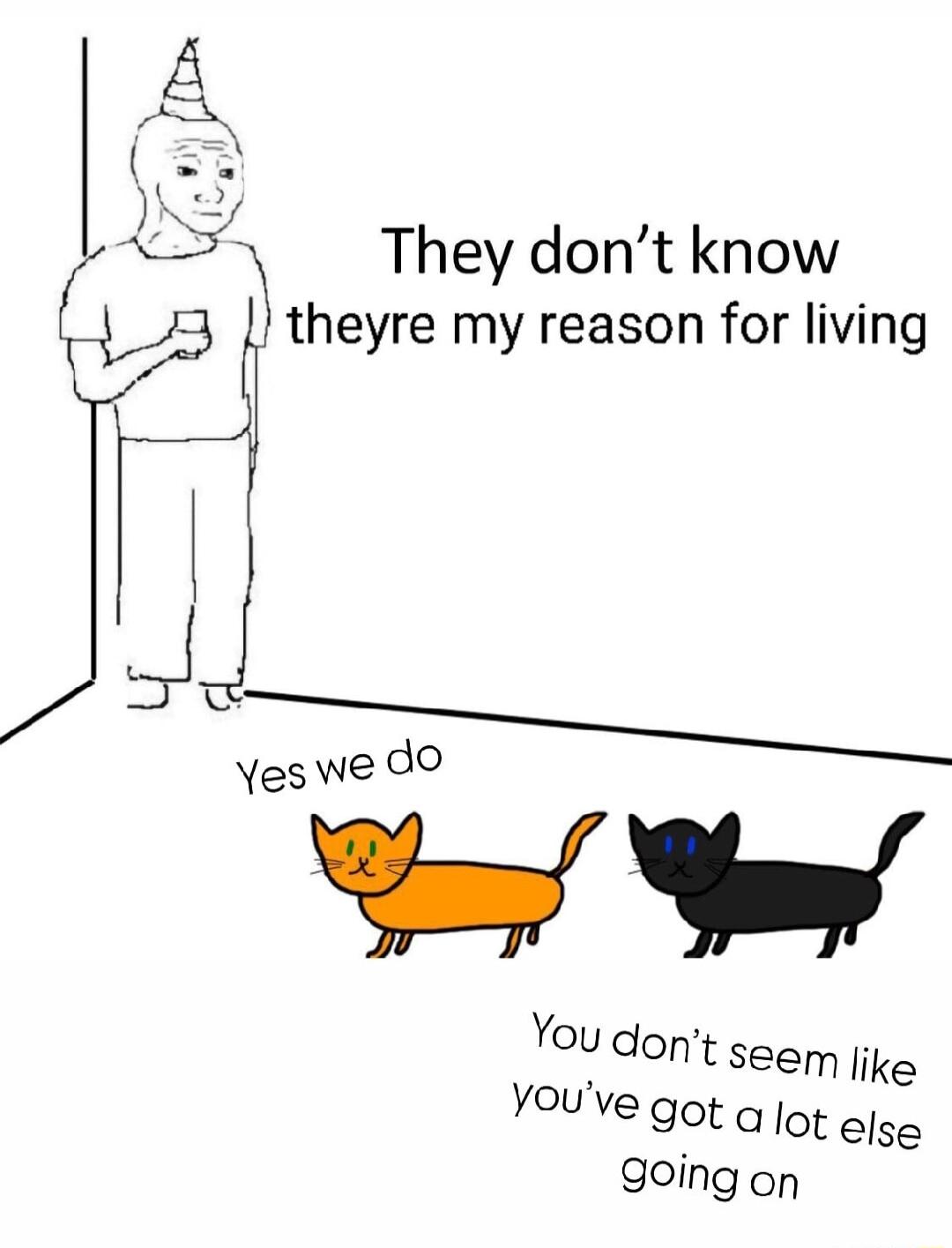 They dont know theyre my reason for living VOle dont seem like Youve got a ot ejse going on