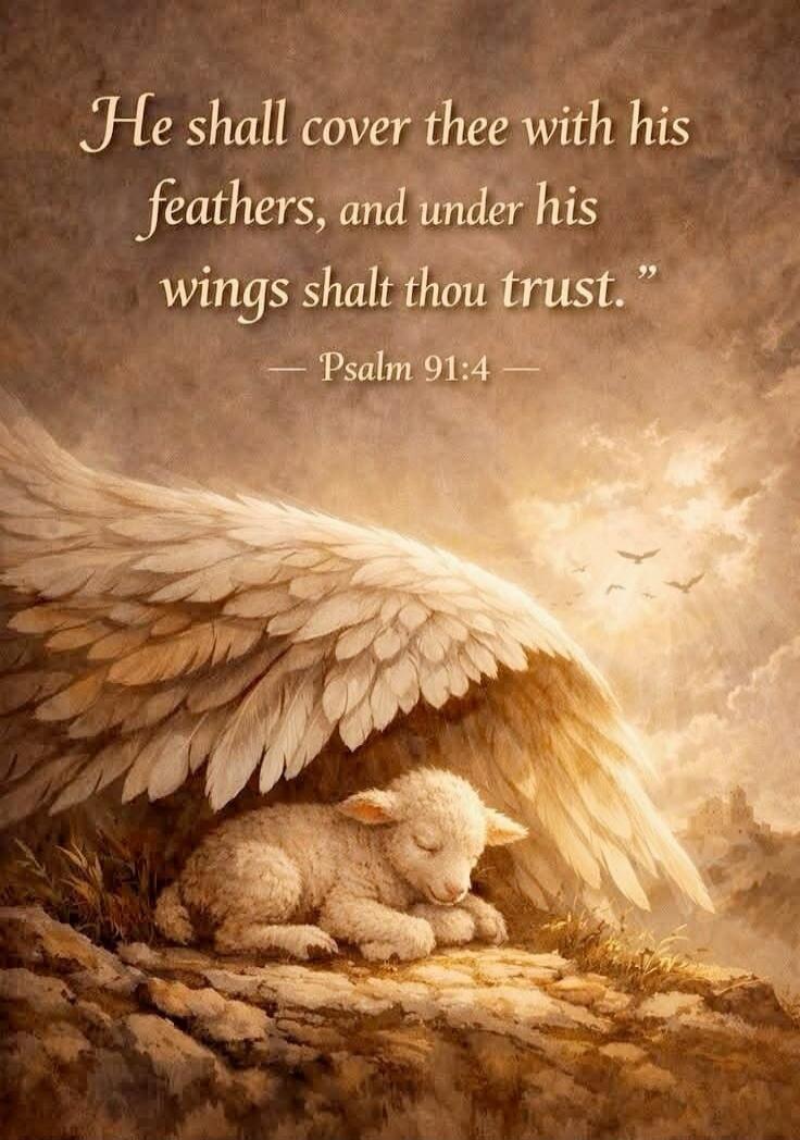 He shall cover thee with his feathers, and under his wings shalt thou trust. Psalm 91:4