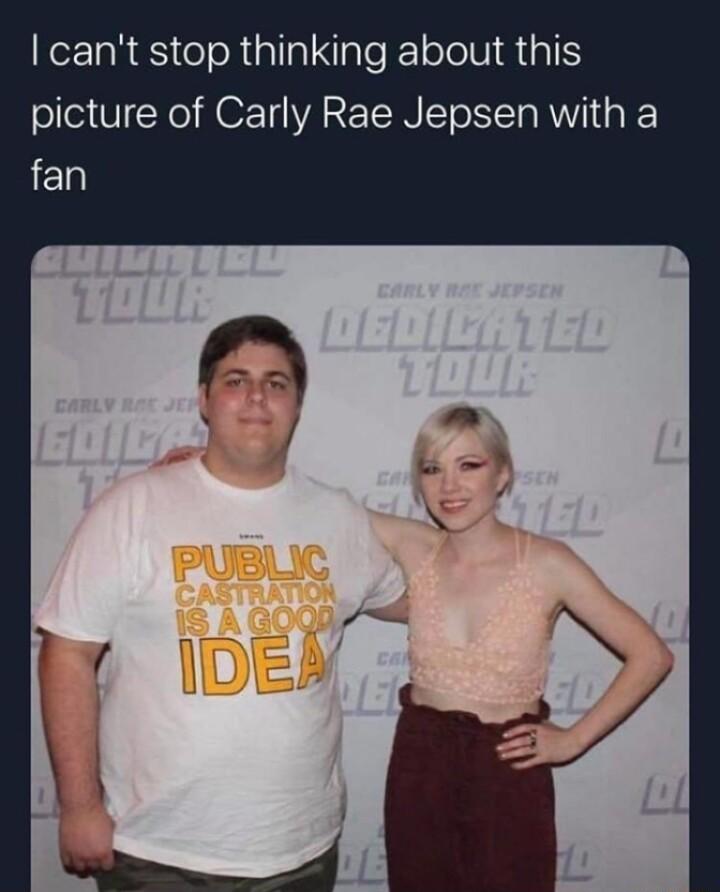 cant stop thinking about this picture of Carly Rae Jepsen with a