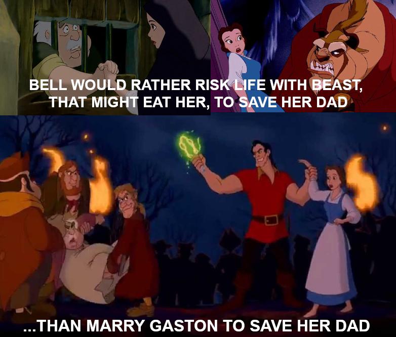 RATHER RIS EAT HER TO HER DAD THAN MARRY GASTON TO SAVE HER DAD