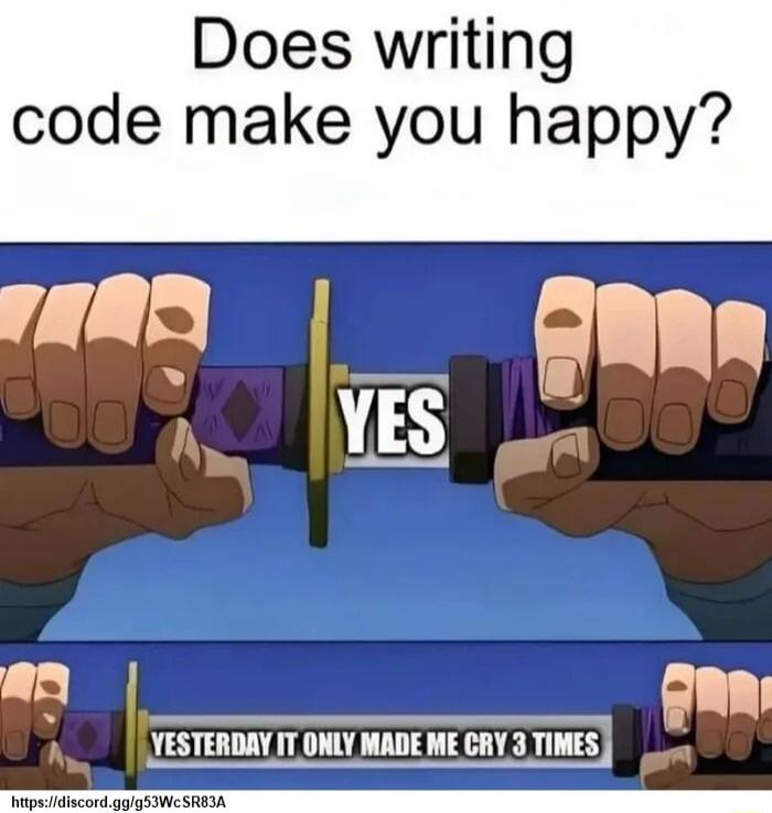 Does writing code make you happy