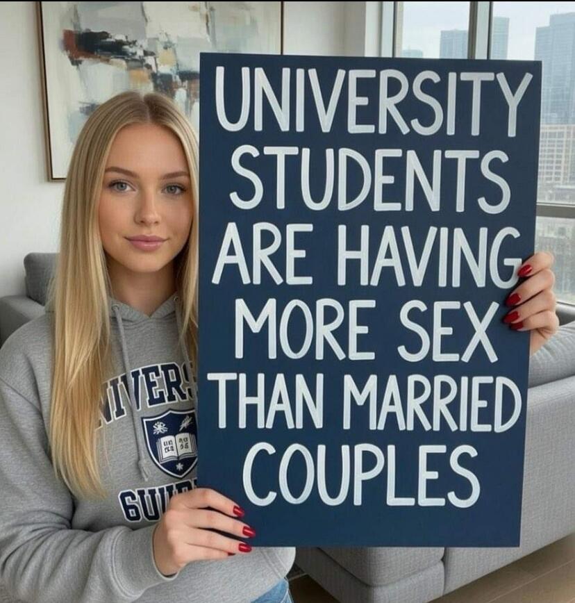 UNIVERSITY STUDENTS ARE HAVING MORE SEX THAN MARRIED COUPLES