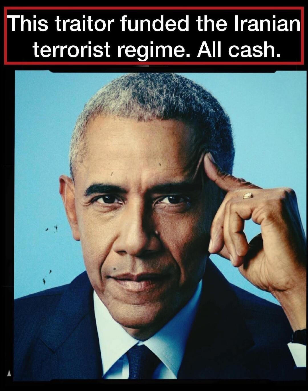 This traitor funded the Iranian terrorist regime. All cash.
