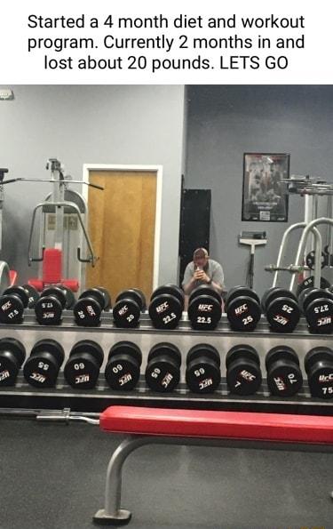 Started a 4 month diet and workout program Currently 2 months in and lost about 20 pounds LETS GO T