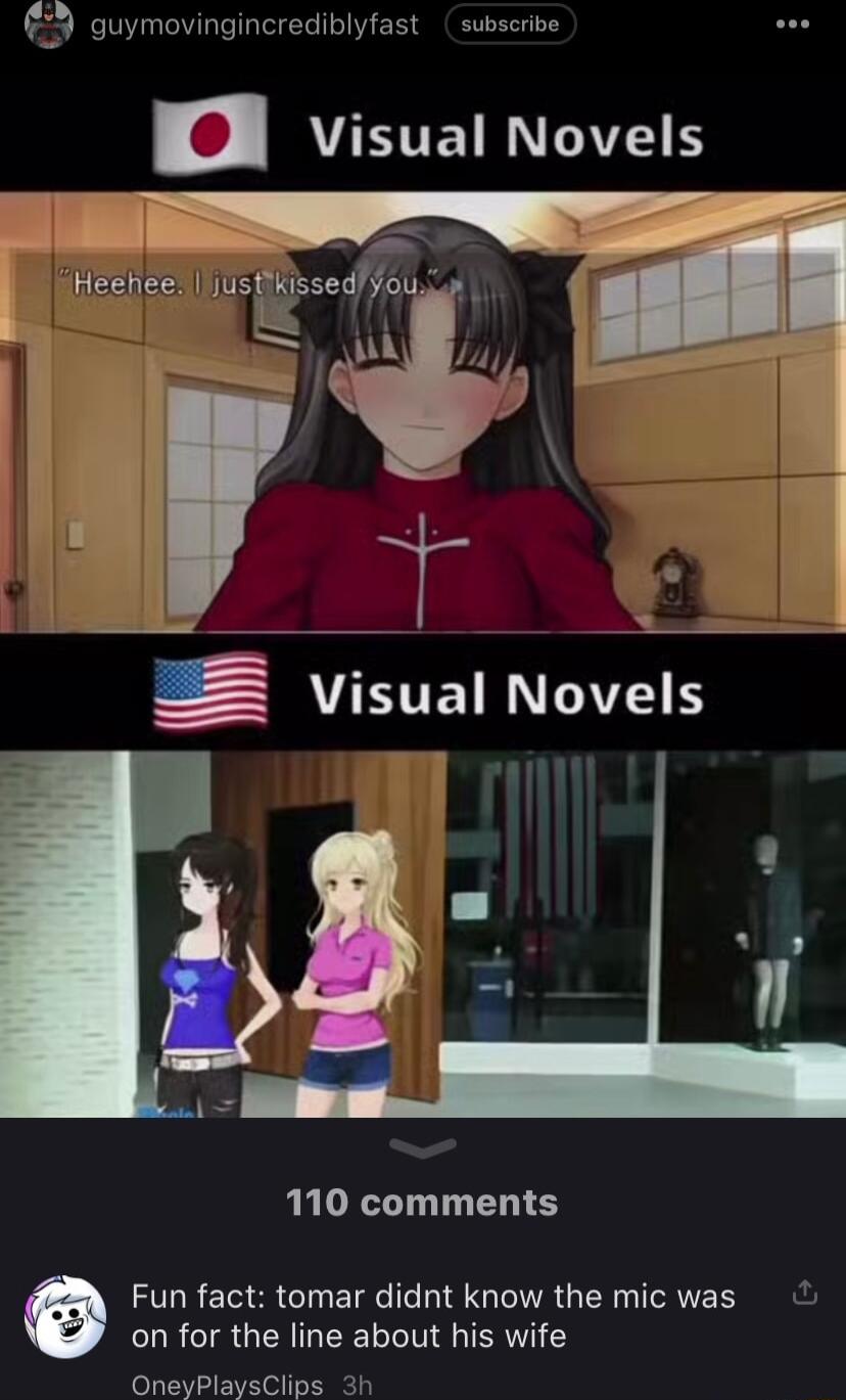 guymovingincrediblyfast subscribe u HTEIR AT 110 comments Fun fact tomar didnt know the mic was on for the line about his wife OneyPlaysClips 3h