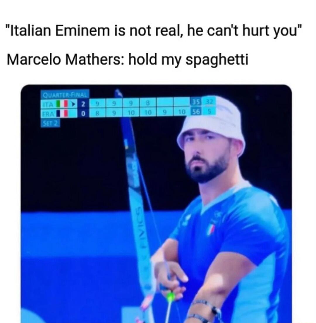 Italian Eminem is not real he cant hurt you Marcelo Mathers hold my spaghetti