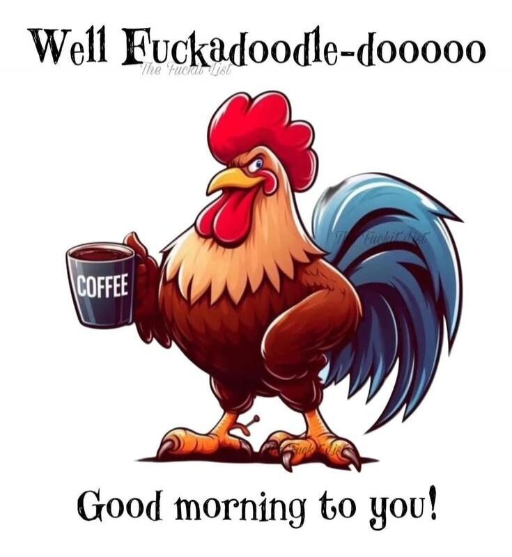 Well Fuckadoodle-doooo
Good morning to you!