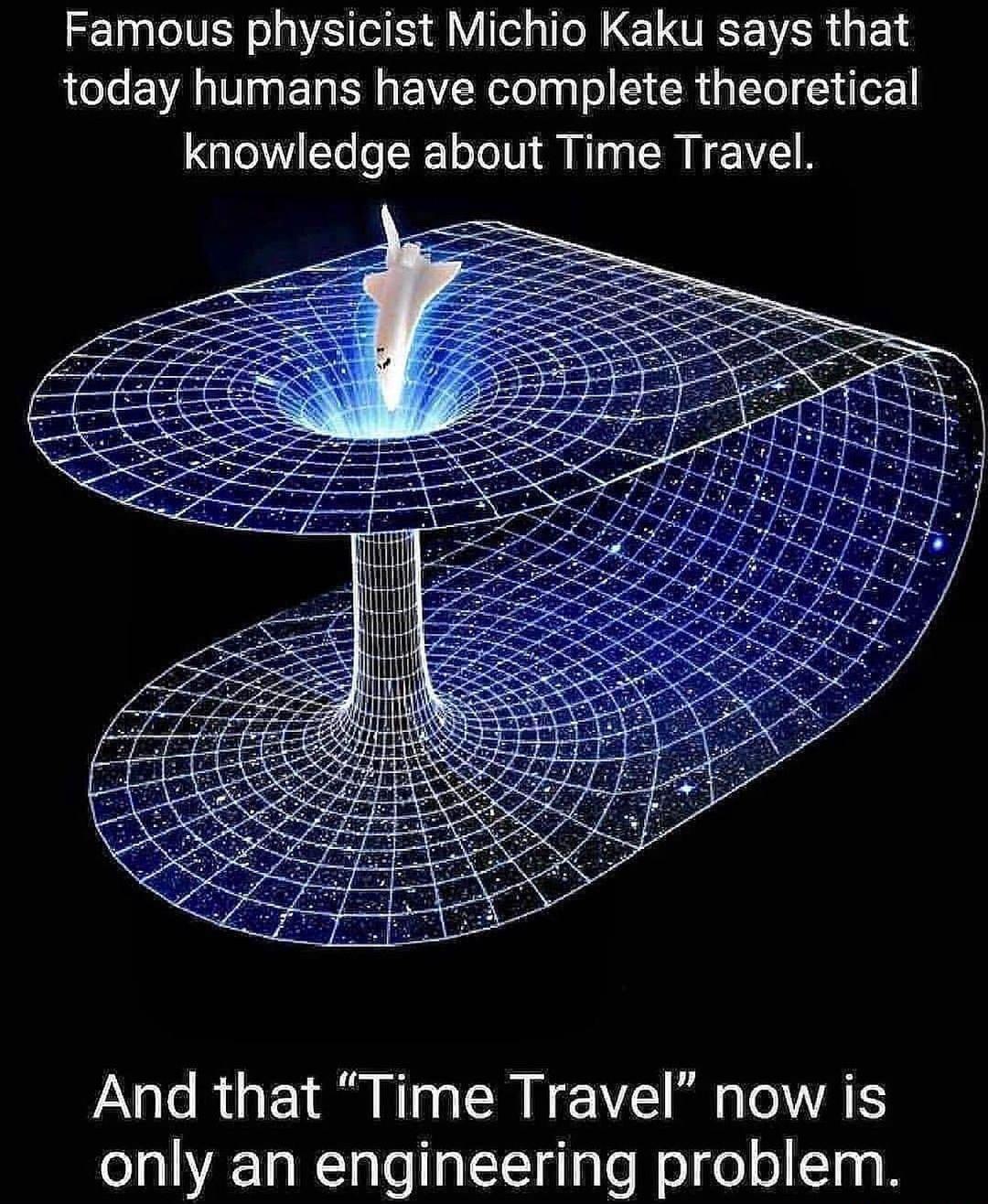 Famous physicist Michio Kaku says that e Ts NN e T ER g EVER ool pg ol R dpLelol dct fex knowledge about Time Travel And that Time Travel now is only an engineering problem