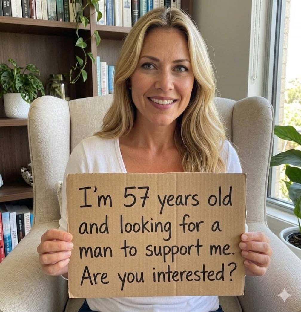 I'm 57 years old and looking for a man to support me. Are you interested?
