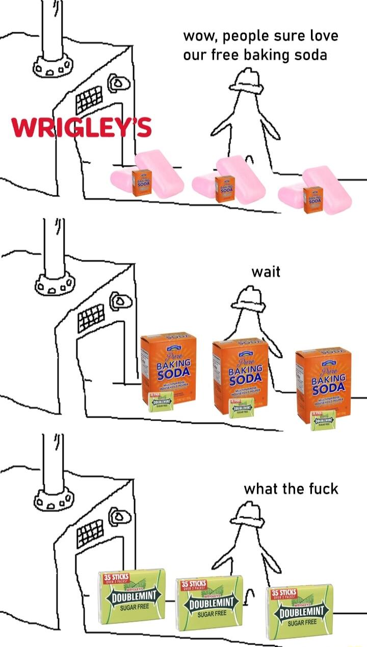 wow people sure love our free baking soda what the fuck