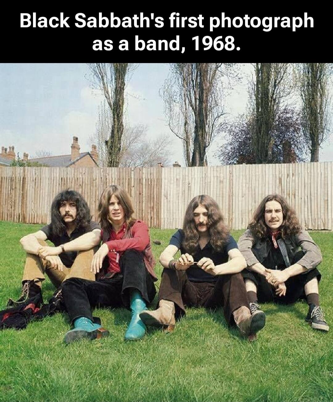 Black Sabbath's first photograph as a band, 1968.
