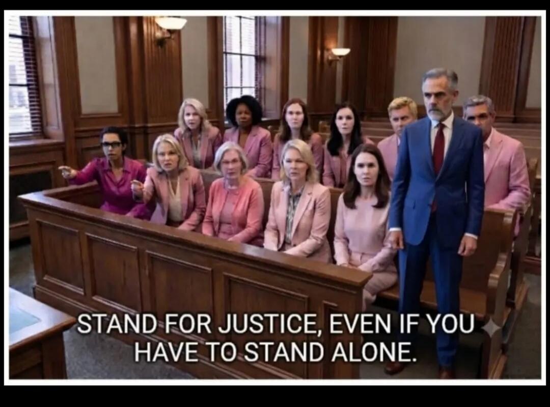 STAND FOR JUSTICE, EVEN IF YOU HAVE TO STAND ALONE.