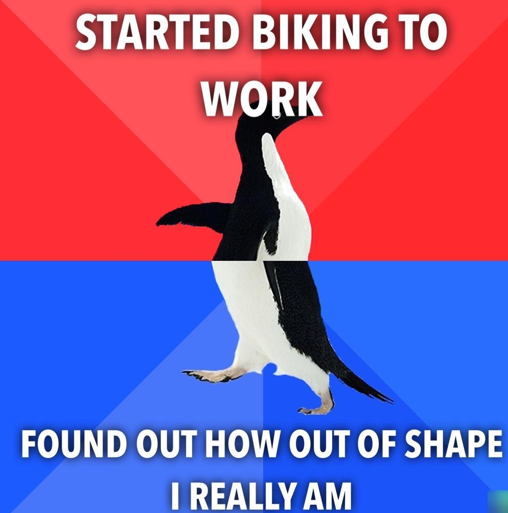 STARTED BIKING TO 01 FOUND OUT HOW OUT OF SHAPE REALLY AM