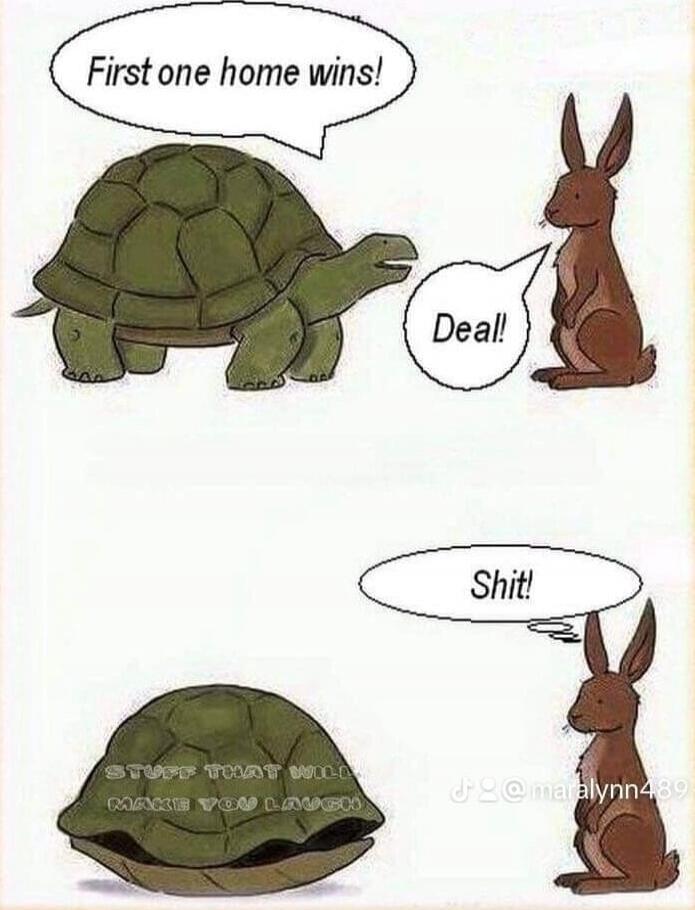 First one home wins!
Deal!
Shit!