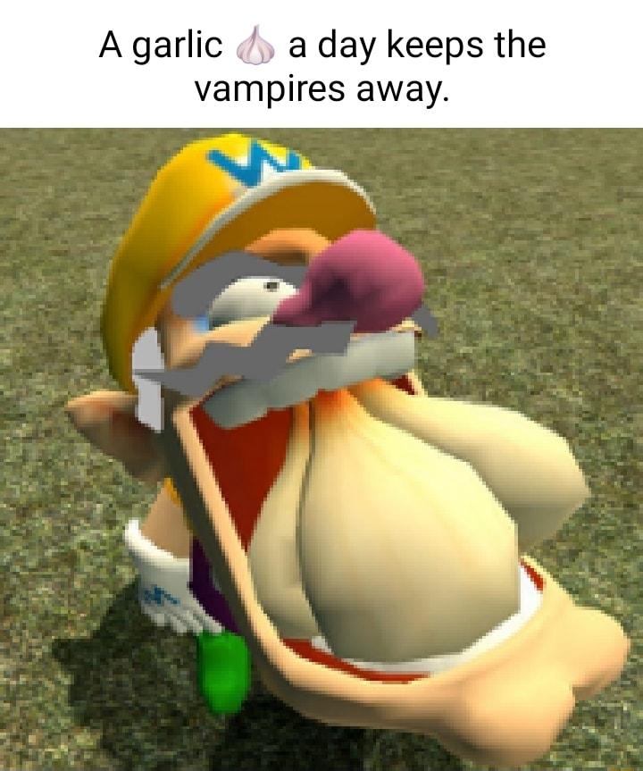 A garlic a day keeps the vampires away NN A 7 4T A