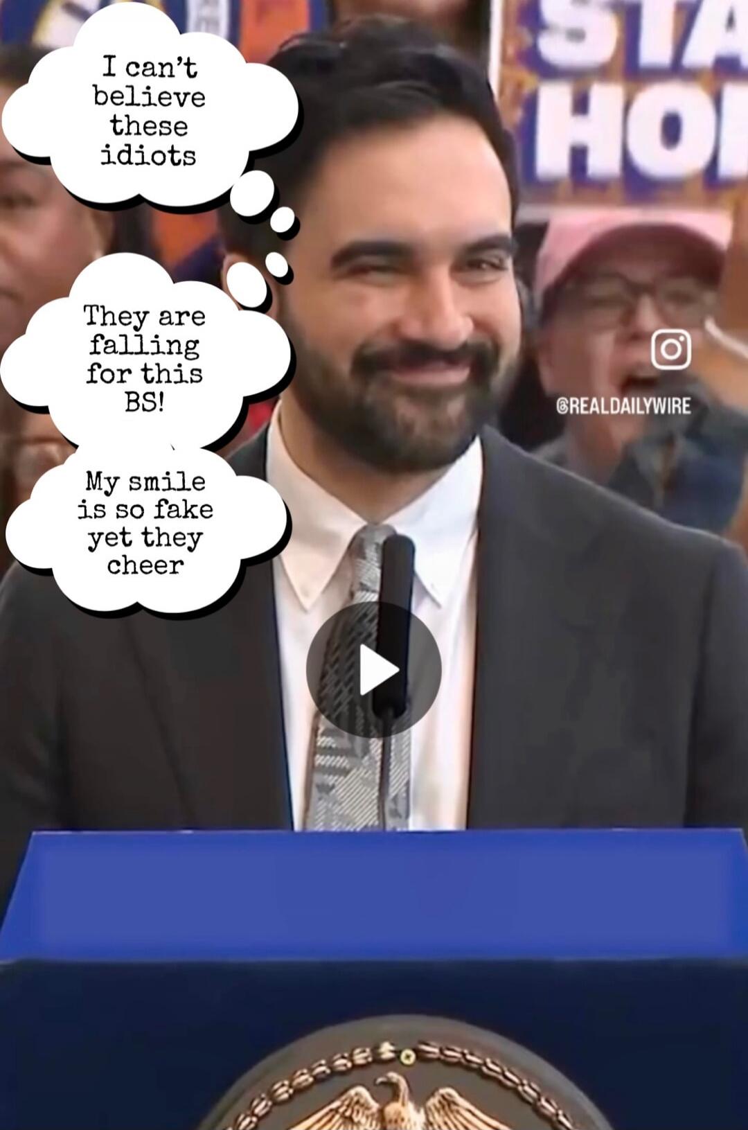 I can't believe these idiots. They are falling for this BS! My smile is so fake yet they cheer. @REALDAILYWIRE