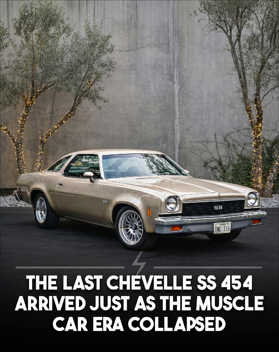 THE LAST CHEVELLE SS 454 ARRIVED JUST AS THE MUSCLE CAR ERA COLLAPSED