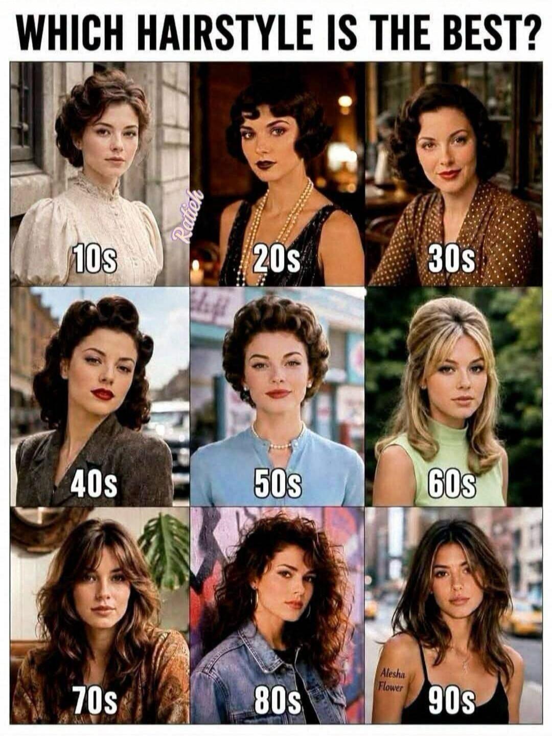 WHICH HAIRSTYLE IS THE BEST? 10s 20s 30s 40s 50s 60s 70s 80s 90s