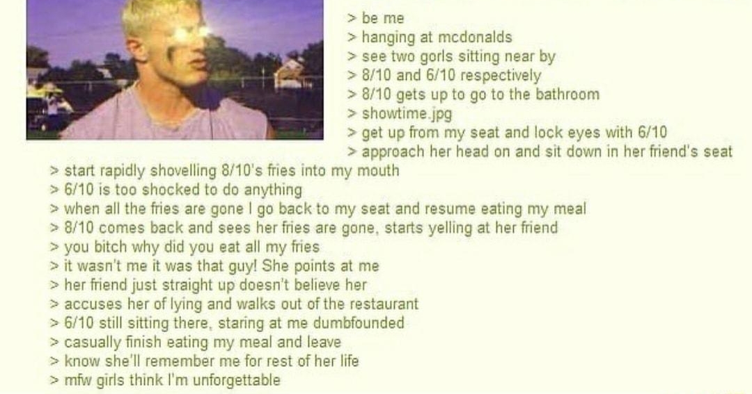 1 Anonymous 032020Sun 162712 No 836366234 b hanging t mcdonals sne o gors itng e by 8710 and 610 respactnsly 710 guts p 0 o 0 th bethveem showtme og g up o my seat nd lock eyes win 610 pprosch har hasd on anc 51 doun n ha band s szt stat apdy shovelng 810 e nto my math 5710 i oo hocknd 10 o anyhing 0 back 10 my seat and resums ting my maa e e ar gone sat yelng at et end i my fies S v m was that gy