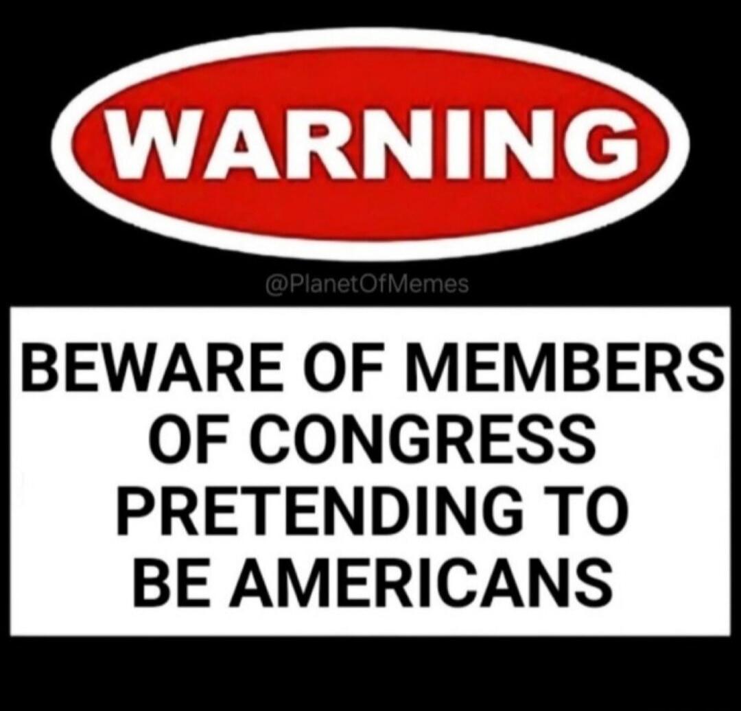 WARNING BEWARE OF MEMBERS OF CONGRESS PRETENDING TO BE AMERICANS