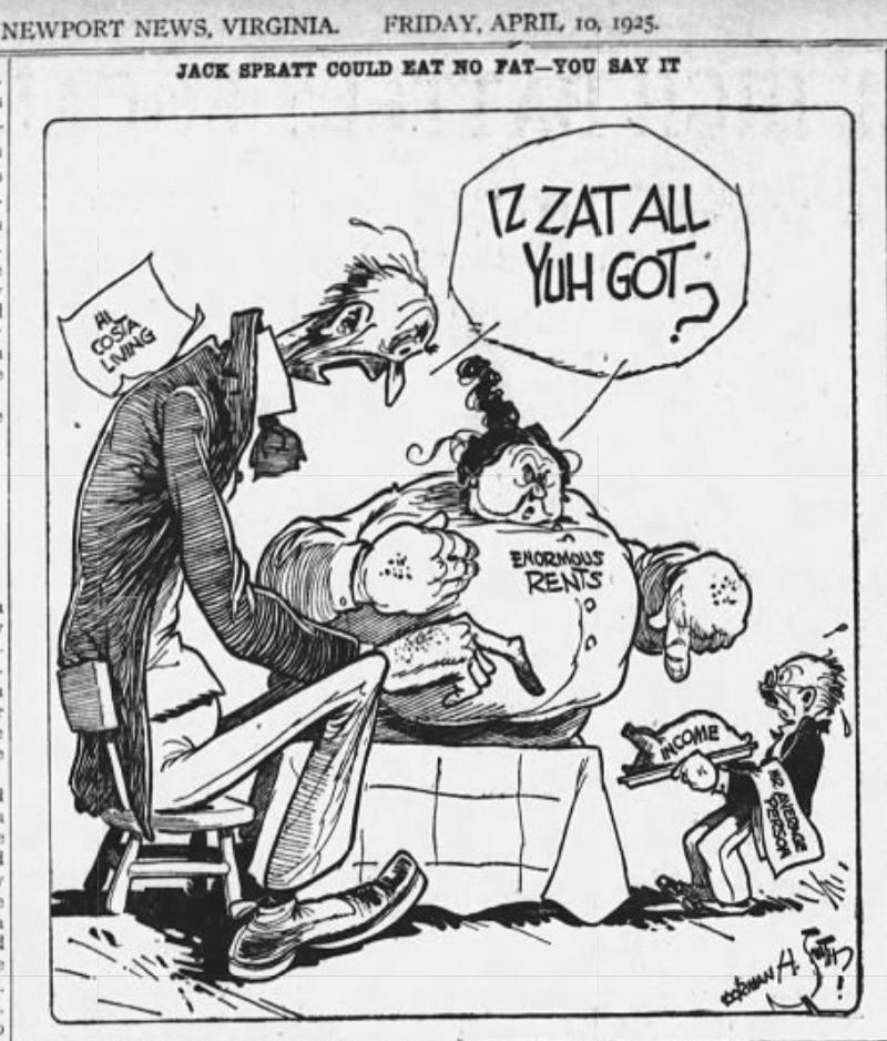 NEWPORT NEWS VIRGINIA _ FRIDAY APRIL 10 1925 JACK SYRATT GOULD EAT WO FAT TOD MAY 1T