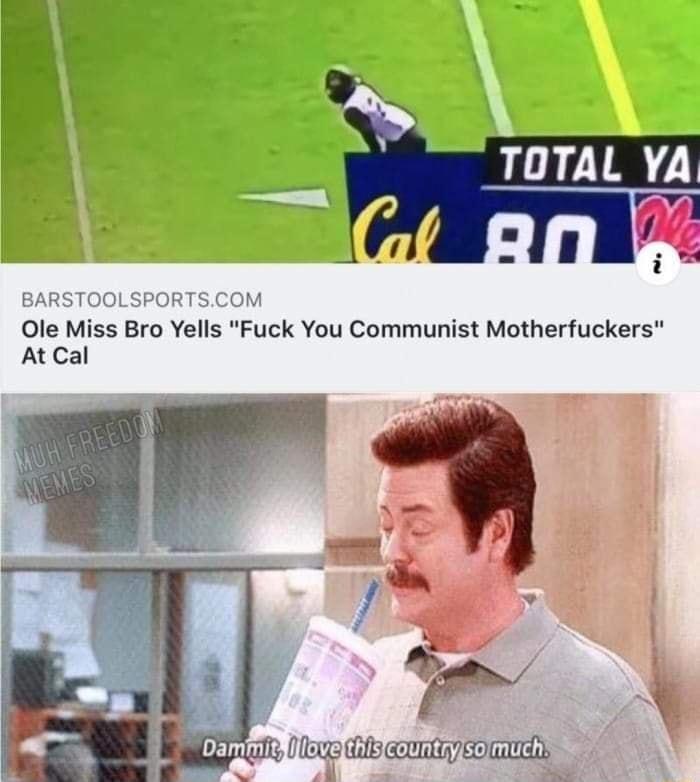 Ole Miss Bro Yells Fuck You Communist Motherfuckers AtCal b