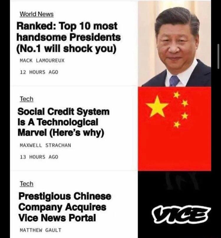 World News Ranked Top 10 most handsome Presidents No1 will shock you MACK LAMOUREUX 12 HOURS AGO Tech Soclal Credit System Is A Technological Marvel Heres why MAXWELL STRACHAN 13 HOURS AGO Tech Prestigious Chinese Company Acquires Vice News Portal MATTHEW GAULT