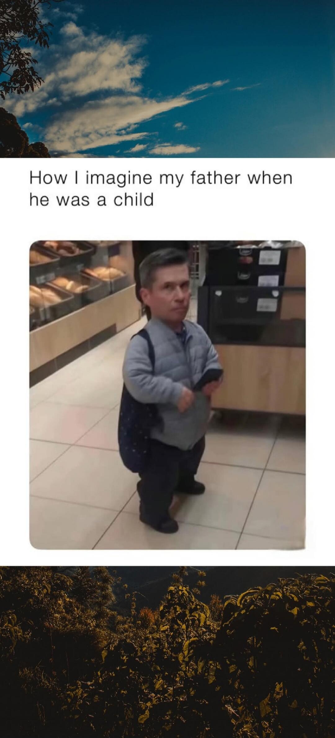 How I imagine my father when he was a child