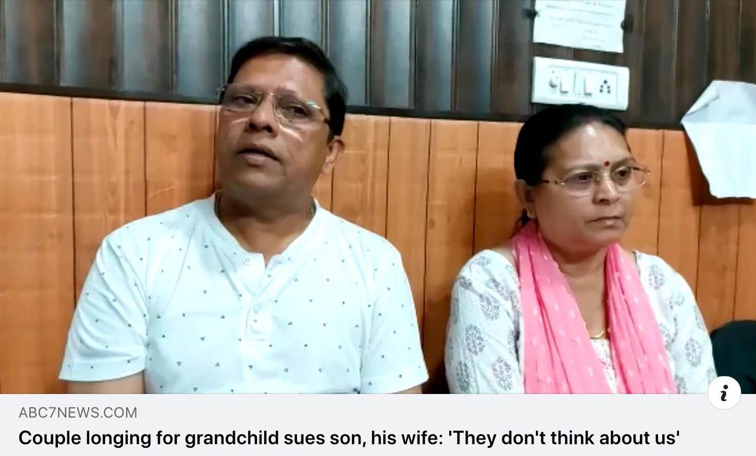 ZEES LR F S 12 C il ABC7NEWSCOM Couple longing for grandchild sues son his wife They dont think about us