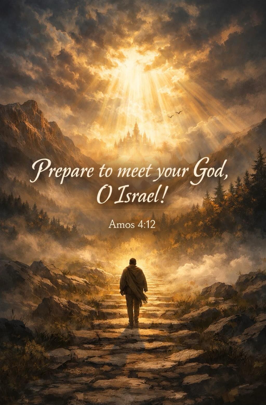 Prepare to meet your God, O Israel! Amos 4:12
