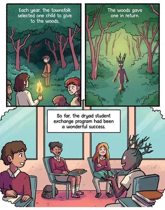 themountainwithteeth fach ear the townsfolk The woods gave selected one child to give one in return o the woods So far the dryad student program had been wonderful success