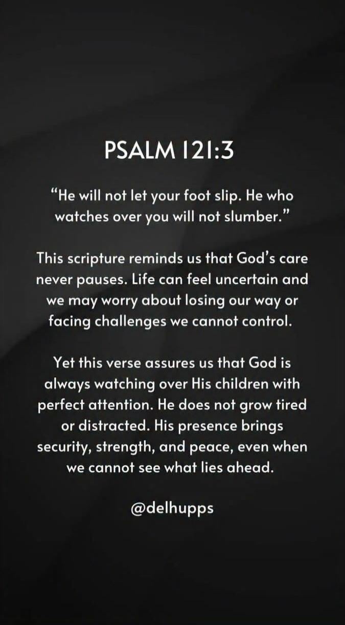 PSALM 121:3 