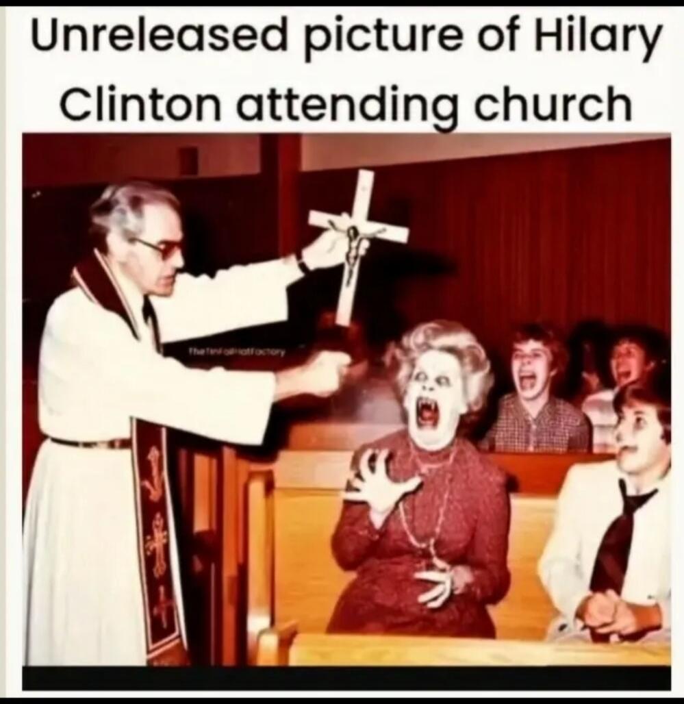 Unreleased picture of Hilary Clinton attending church