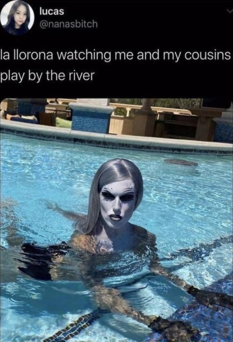 la llorona watching me and my cousins play by the river