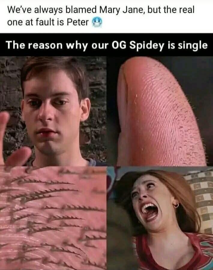 We’ve always blamed Mary Jane, but the real one at fault is Peter 😰 The reason why our 0G Spidey is single