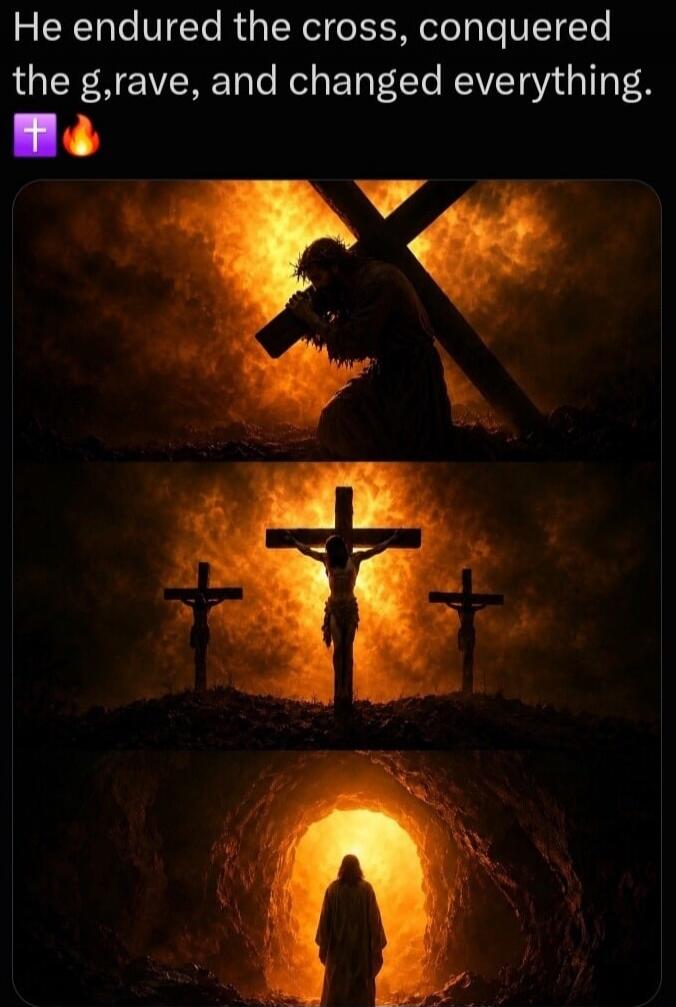 He endured the cross, conquered the g,rave, and changed everything. ✝️🔥