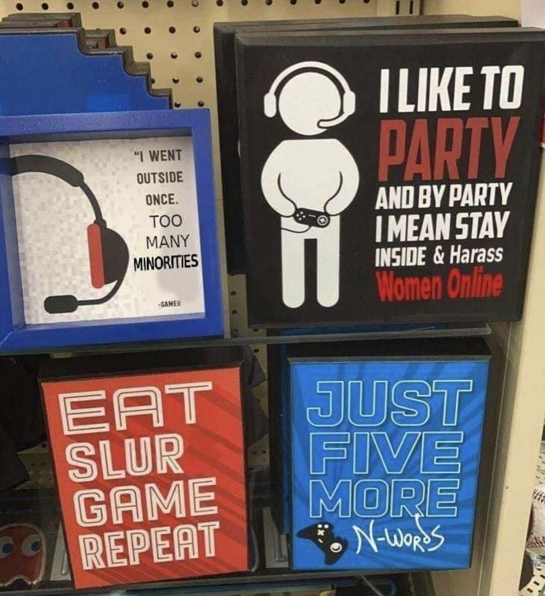 Y ke Q ANDBY PARTY i i MEAN STAY INSIDE Harass AT JUST SME L REPEAT ks