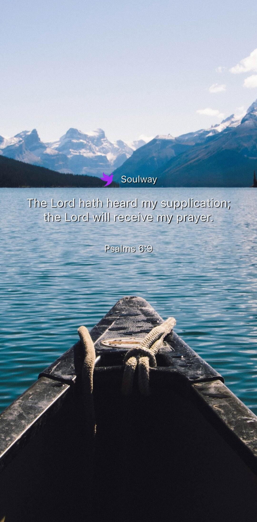 Soulway The Lord hath heard my supplication; the Lord will receive my prayer. Psalms 6:9