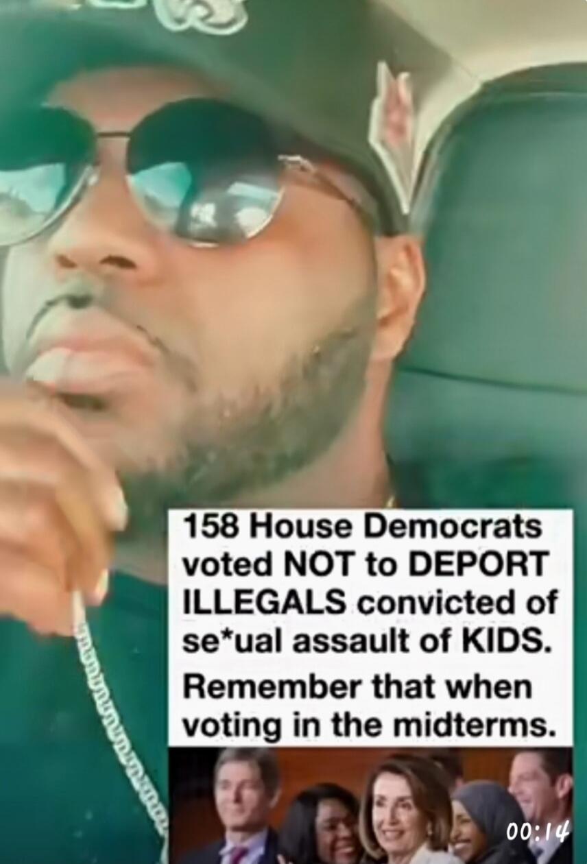 158 House Democrats voted NOT to DEPORT ILLEGALS convicted of sexual assault of KIDS. Remember that when voting in the midterms.