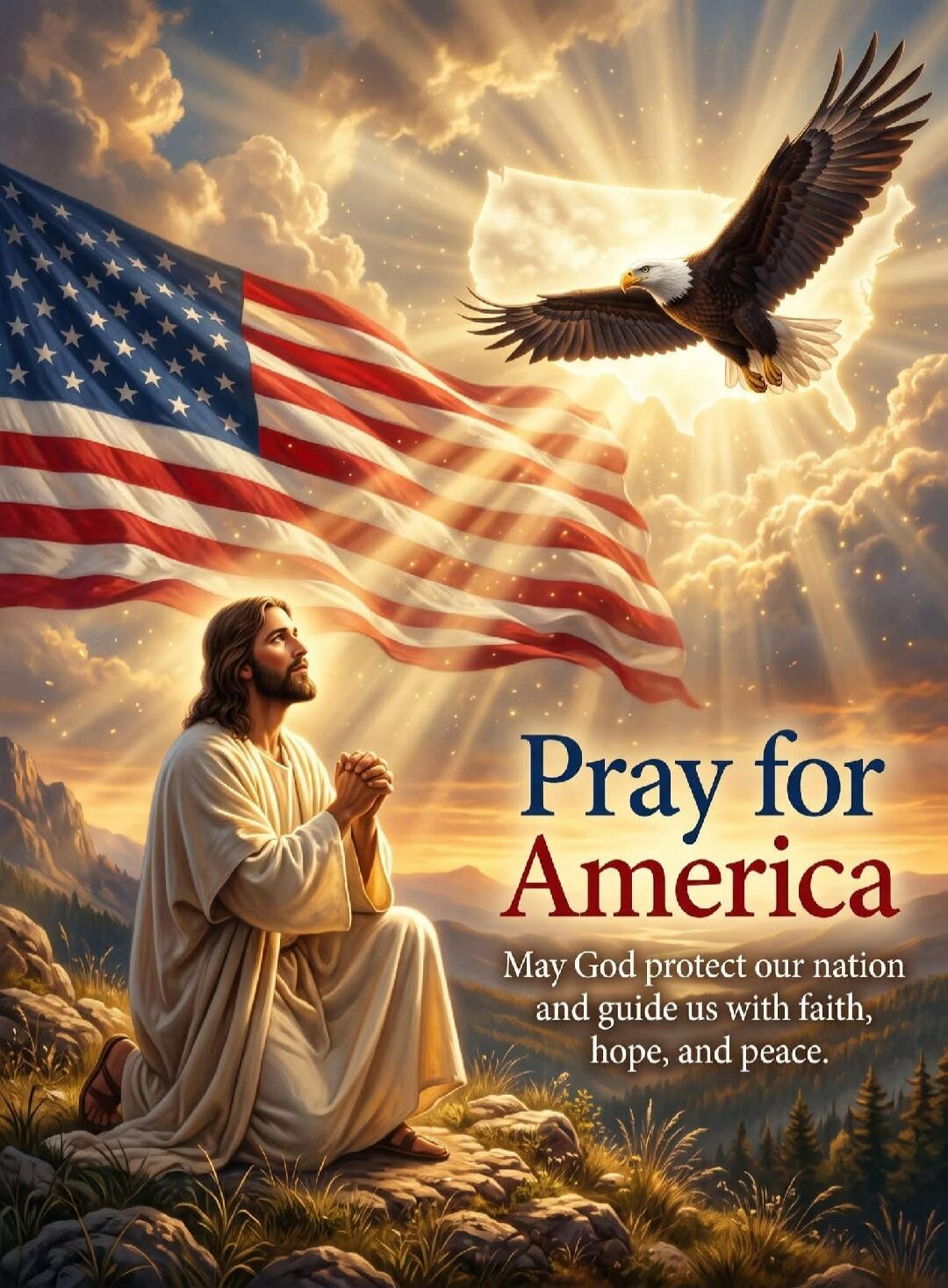 Pray for America May God protect our nation and guide us with faith, hope, and peace.