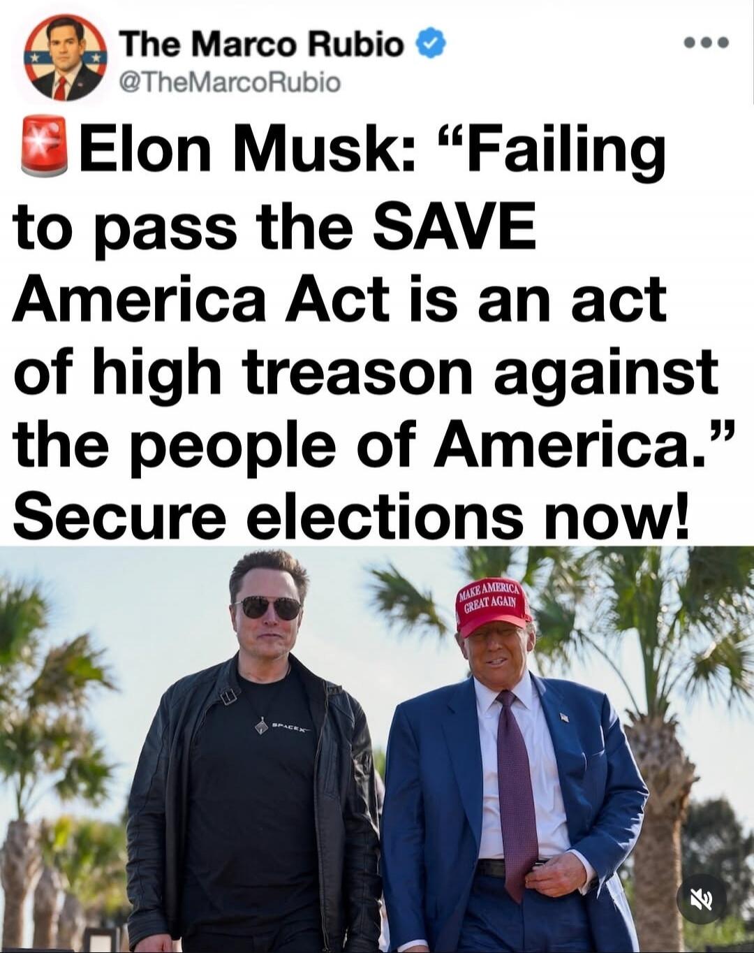 The Marco Rubio @TheMarcoRubio Elon Musk: 