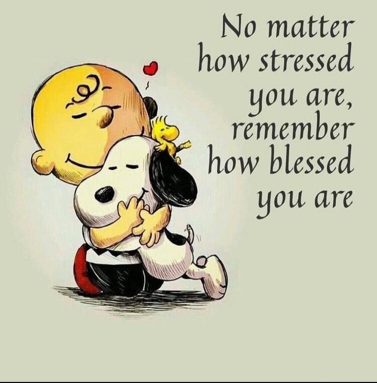 No matter how stressed you are, remember how blessed you are